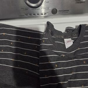 Stars Above Gray Sweater with Gold Accents